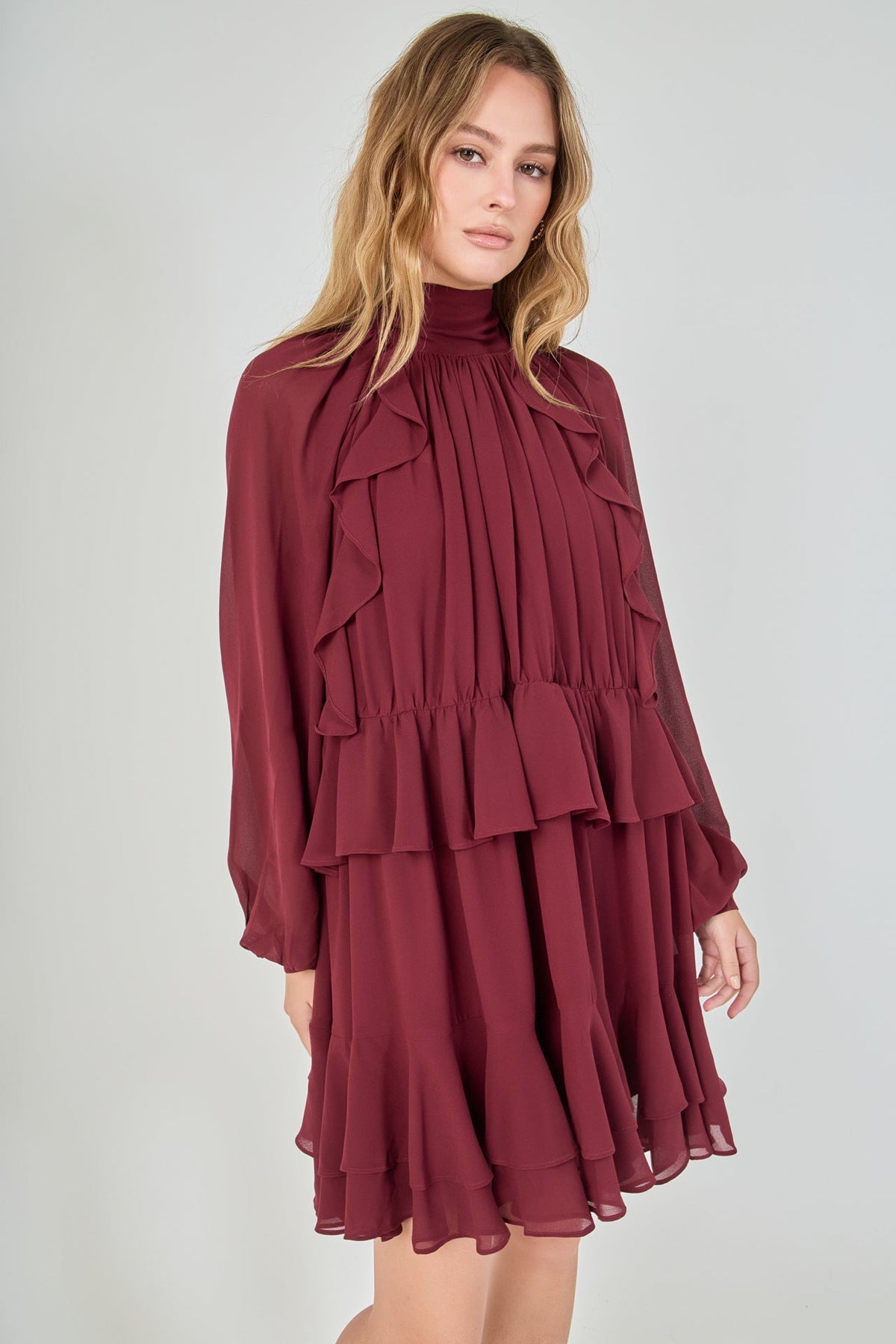 Endless Rose Premium | Ruffled Chiffon Dress