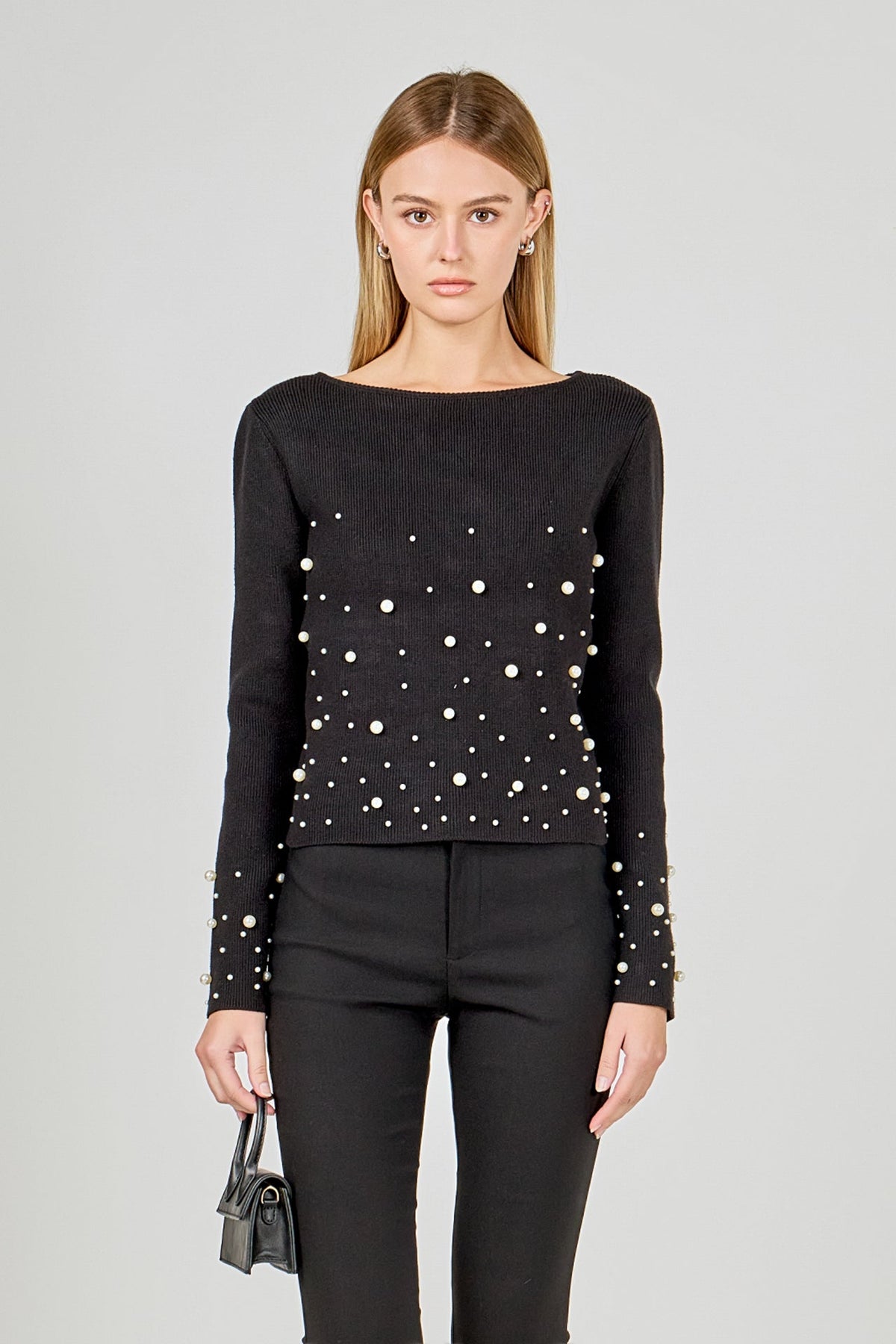 Endless Rose Trending | Pearl Embellished Sweater