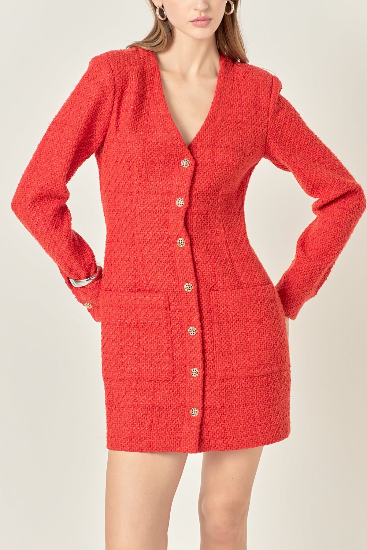 Endless Rose Signature | Textured Button Down Dress