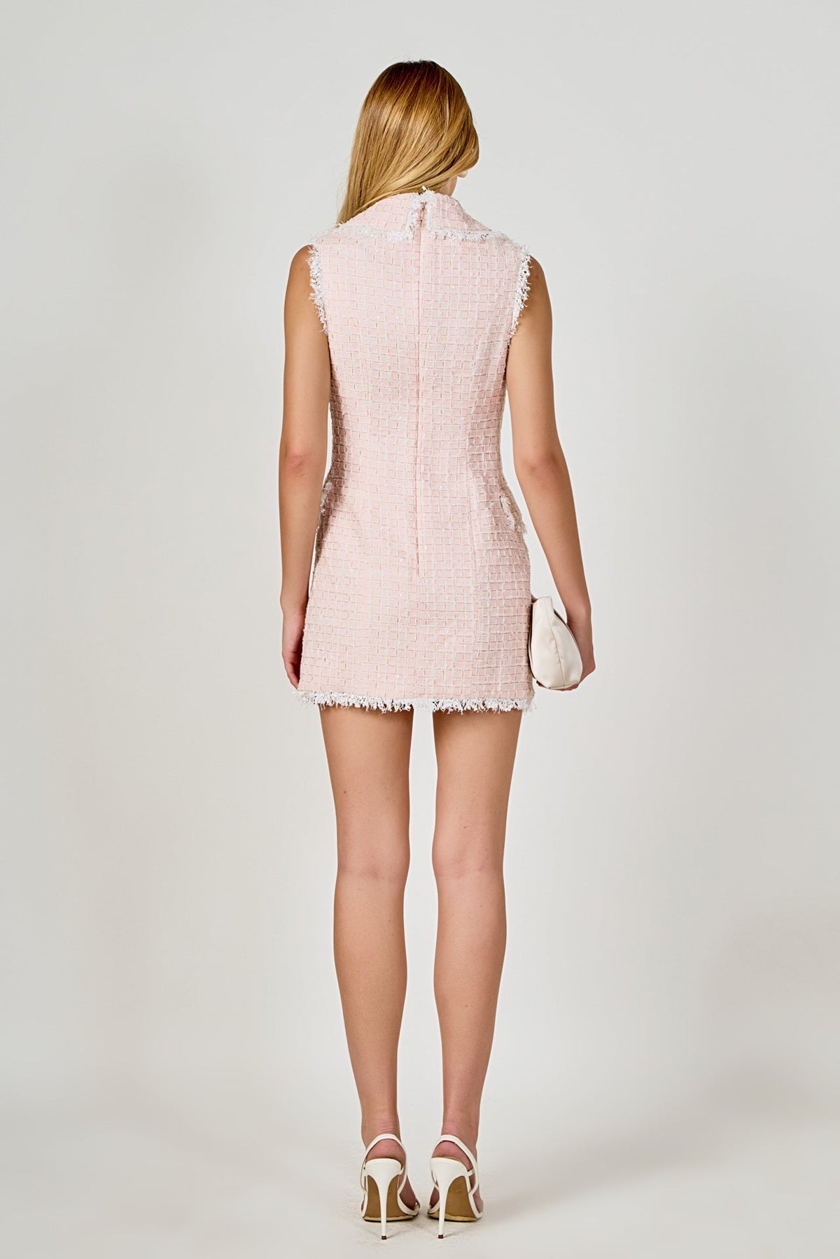 Endless Rose Hot Sale | Premium Check Tweed Mini Dress