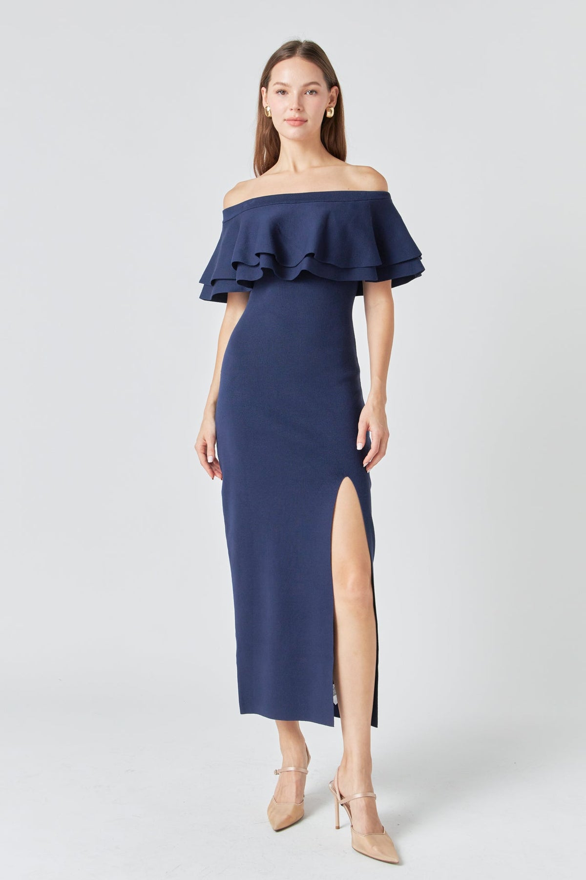Endless Rose Recommended | Off the Shoulder Ruffle Maxi Dress