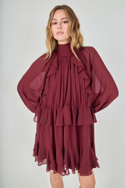 Endless Rose Premium | Ruffled Chiffon Dress