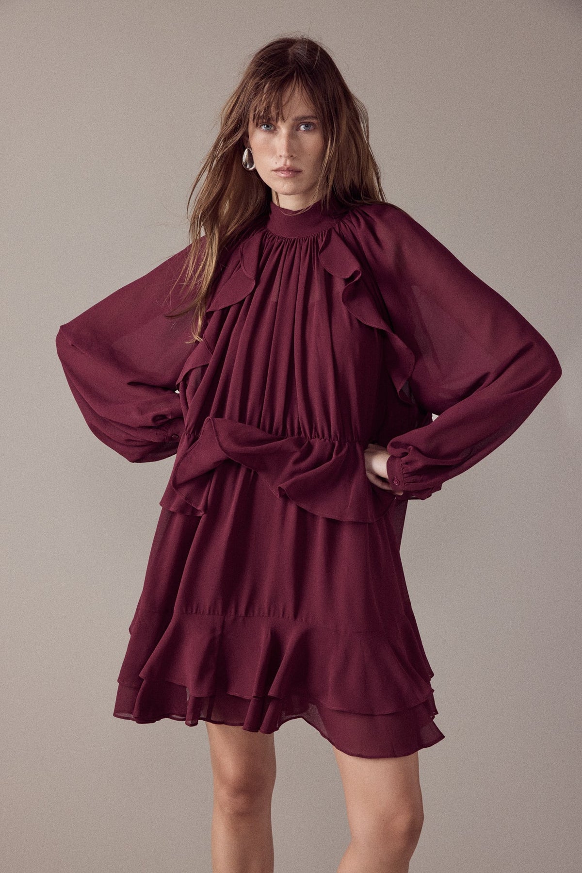 Endless Rose Premium | Ruffled Chiffon Dress