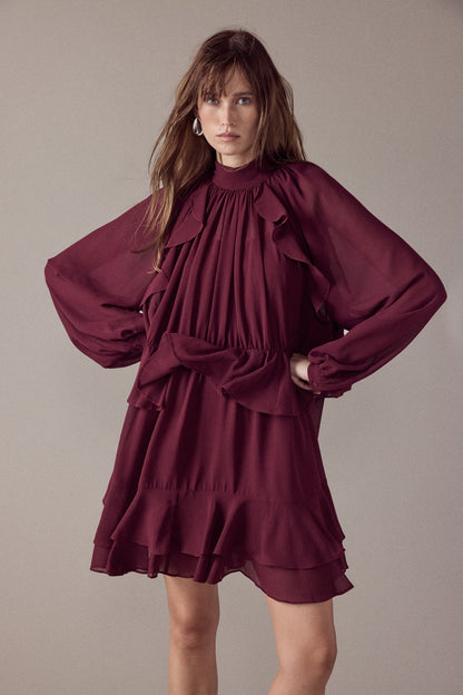 Endless Rose Premium | Ruffled Chiffon Dress