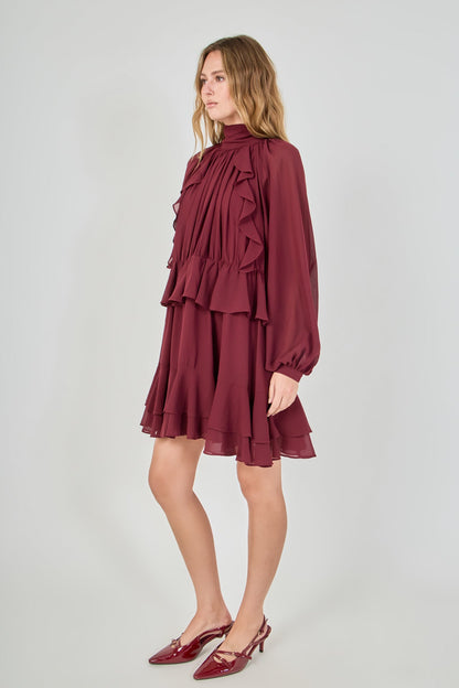 Endless Rose Premium | Ruffled Chiffon Dress