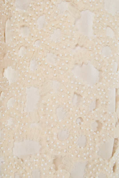 Endless Rose Quality | Pearl Floral Lace Midi Dress