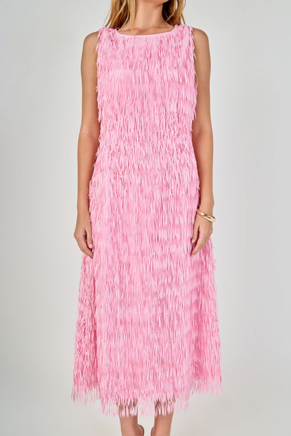 Endless Rose Deals | Fringe Sleeveless Midi Dress