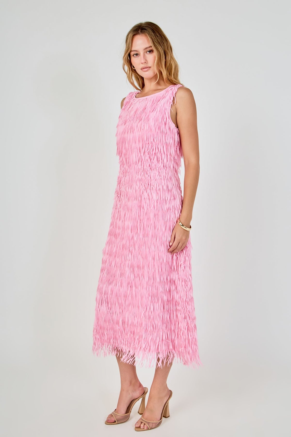 Endless Rose Deals | Fringe Sleeveless Midi Dress