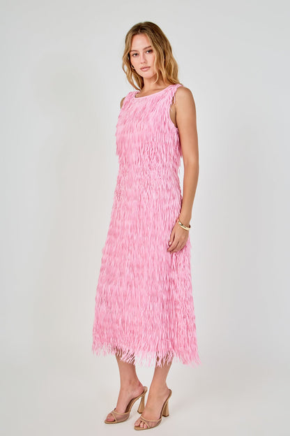 Endless Rose Deals | Fringe Sleeveless Midi Dress