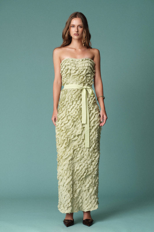 Endless Rose Great Value | Ruffle Textured Strapless Maxi Dress