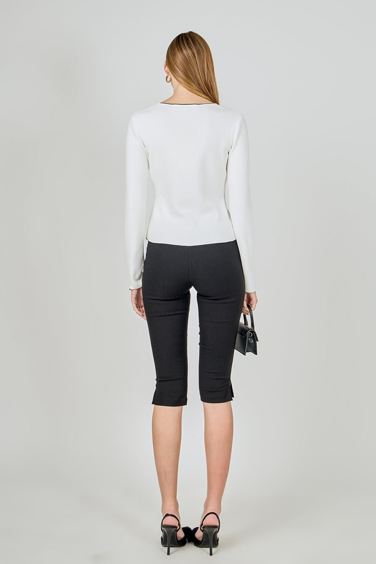Endless Rose Featured | Ruffle Draped Knit Top