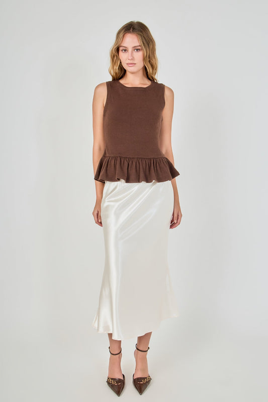 Endless Rose Recommended | Peplum Knit Top