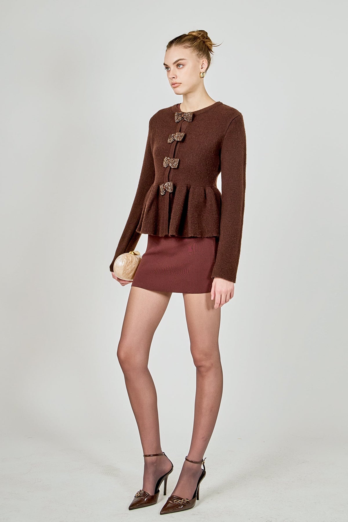 Endless Rose Deals | Bow Trim Flared Cardigan