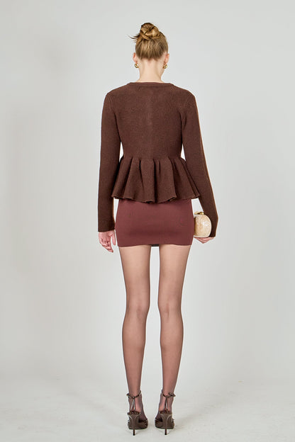 Endless Rose Deals | Bow Trim Flared Cardigan