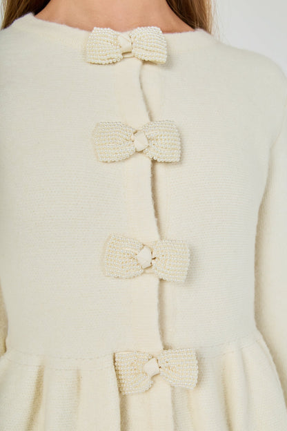 Endless Rose Deals | Bow Trim Flared Cardigan
