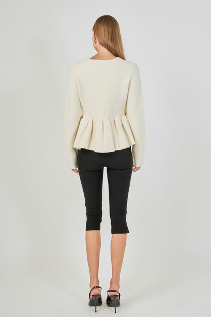 Endless Rose Deals | Bow Trim Flared Cardigan