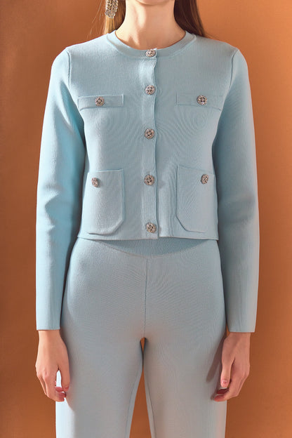 Endless Rose Trusted | Knit Long Sleeve Cardigan with Pockets