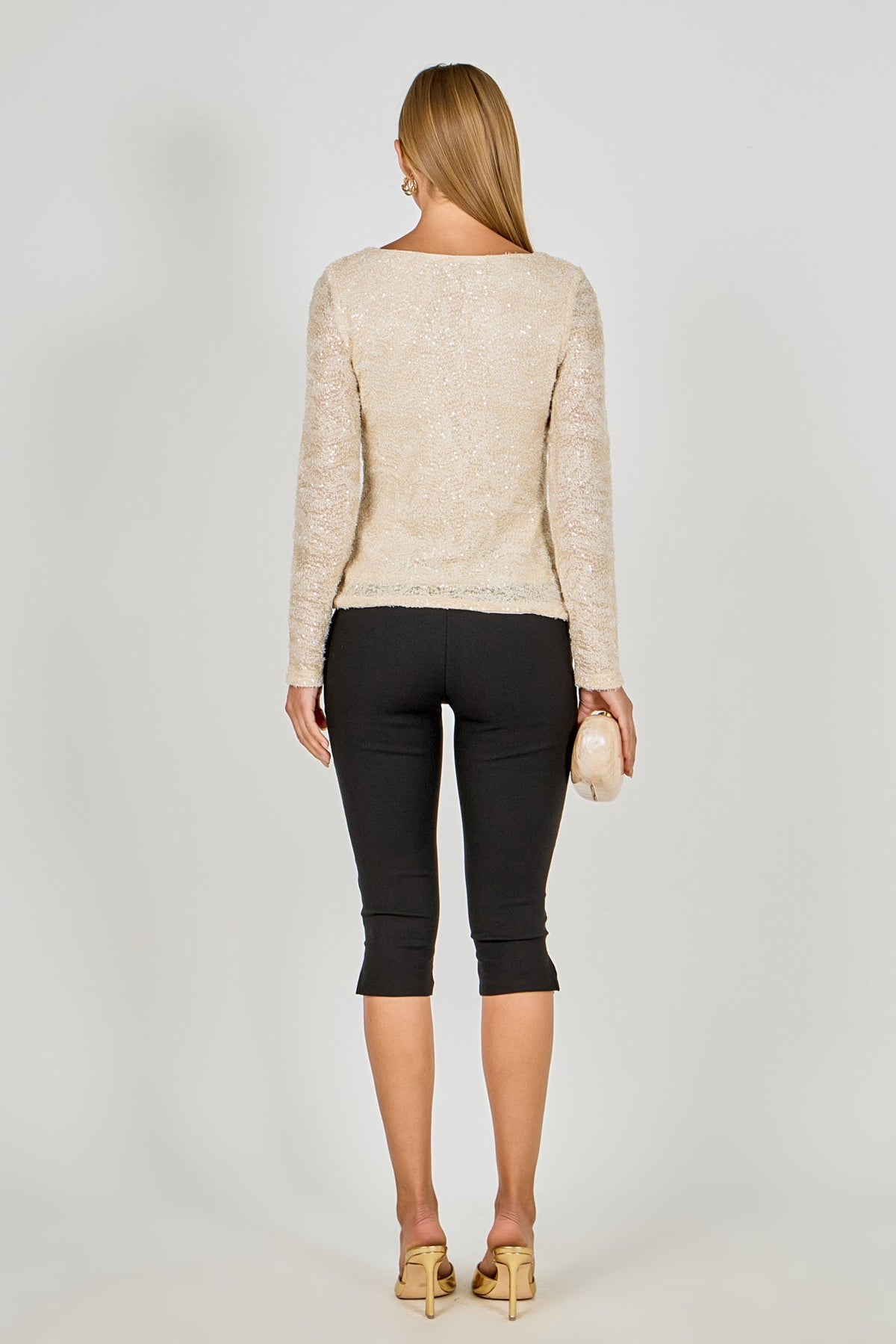 Endless Rose Trending | Scoop Neck Sequin Top