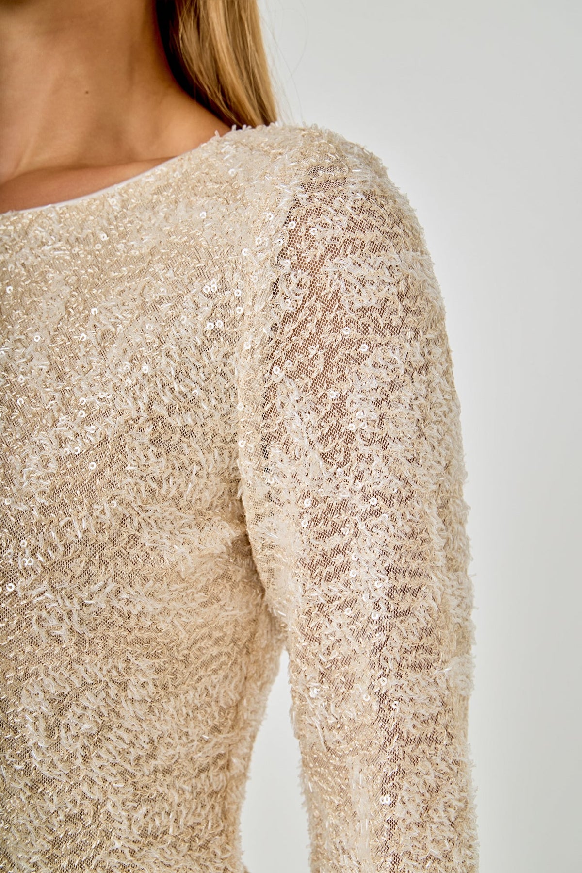 Endless Rose Trending | Scoop Neck Sequin Top