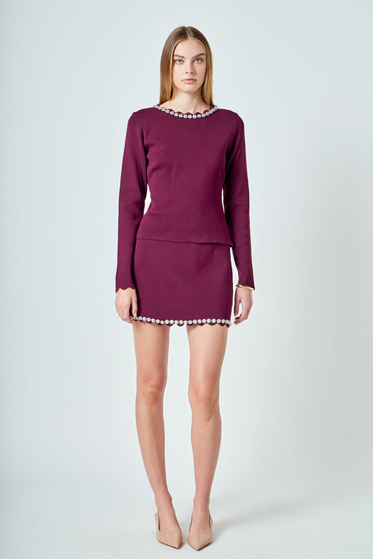 Endless Rose Great Value | Long Sleeve Jewel Top