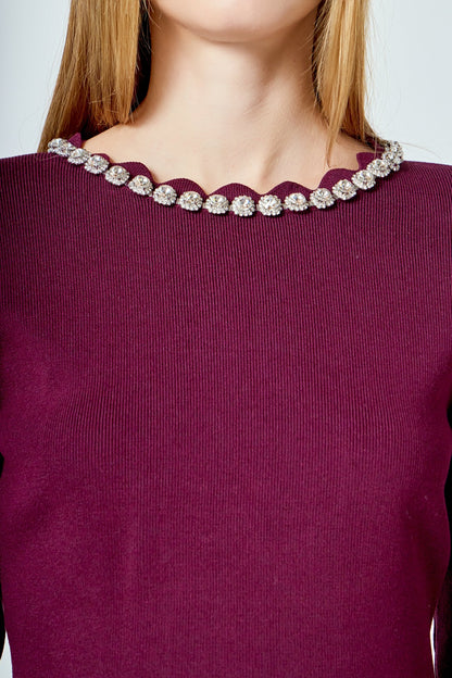 Endless Rose Great Value | Long Sleeve Jewel Top