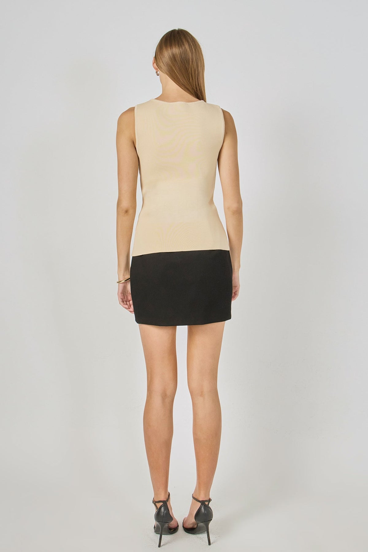 Endless Rose Smart Buy | Knit Buttoned Sleeveless Top
