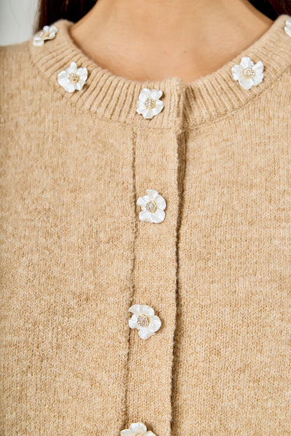 Endless Rose Featured | Floral Button Knit Cardigan