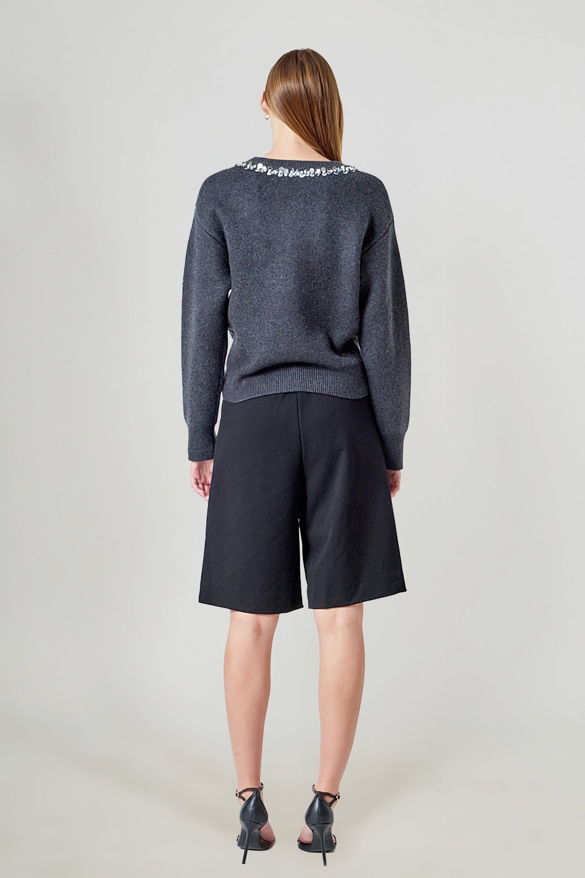 Endless Rose Featured | Relaxed Jewel Trim Sweater