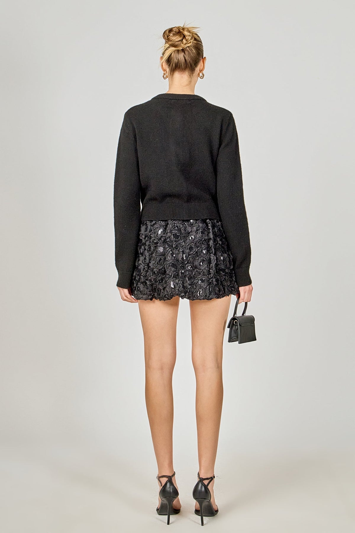 Endless Rose Best Price | Round Neck Bow Trim Cardigan