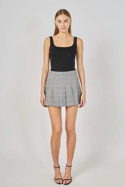 Endless Rose Featured | Plaid Pleated Mini Skirt