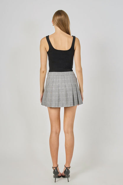 Endless Rose Featured | Plaid Pleated Mini Skirt