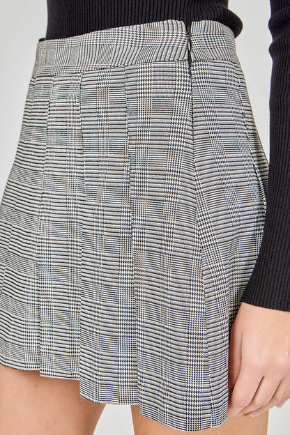 Endless Rose Featured | Plaid Pleated Mini Skirt