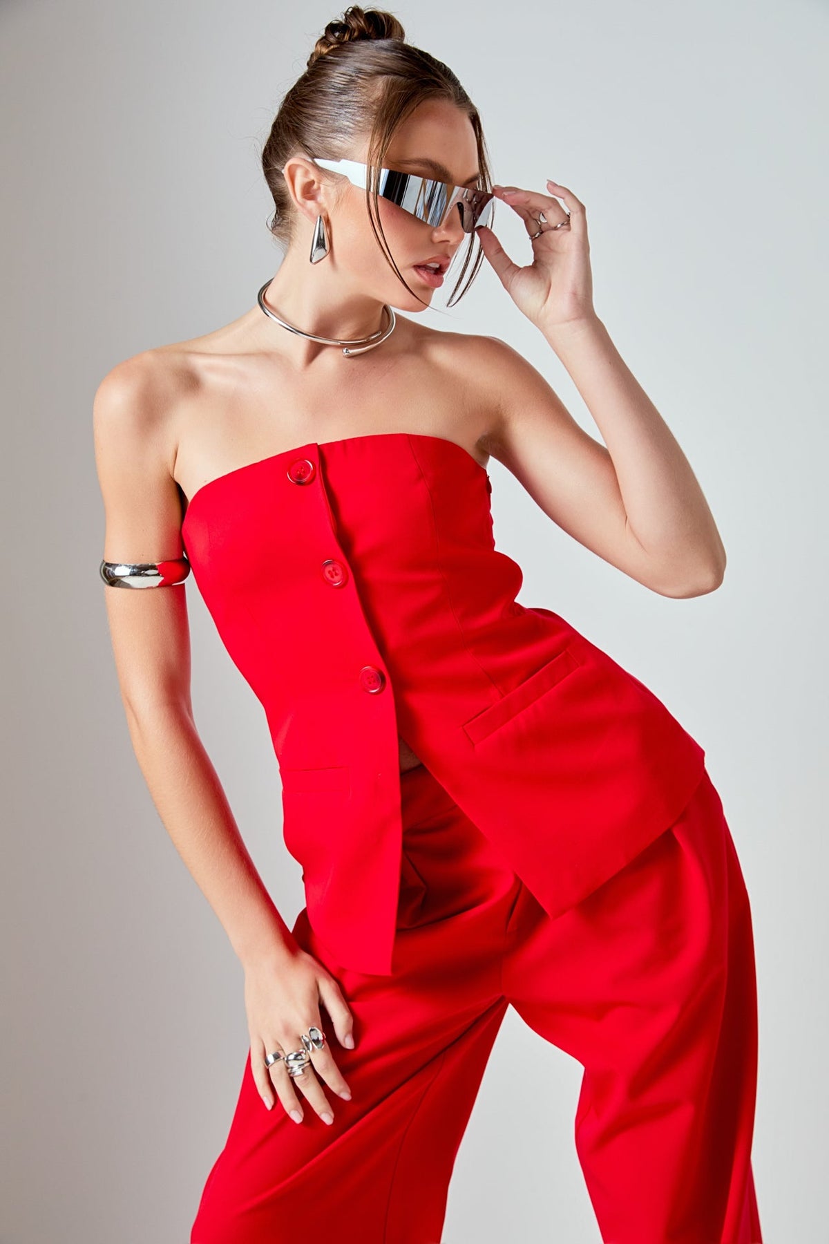 Endless Rose Exclusive | Mid Rise Pleated Wide leg Trousers
