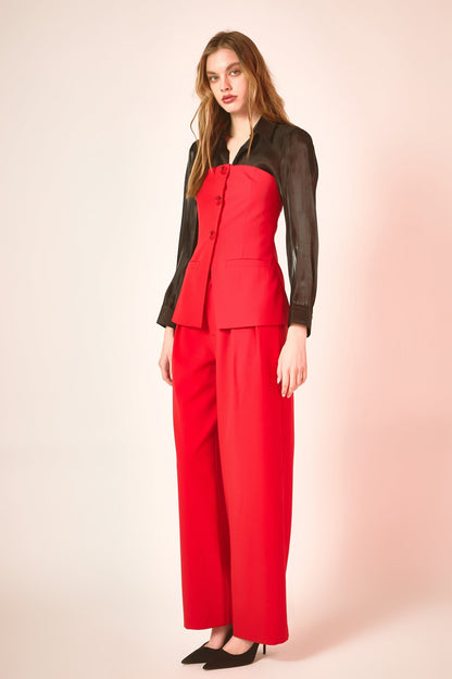 Endless Rose Exclusive | Mid Rise Pleated Wide leg Trousers