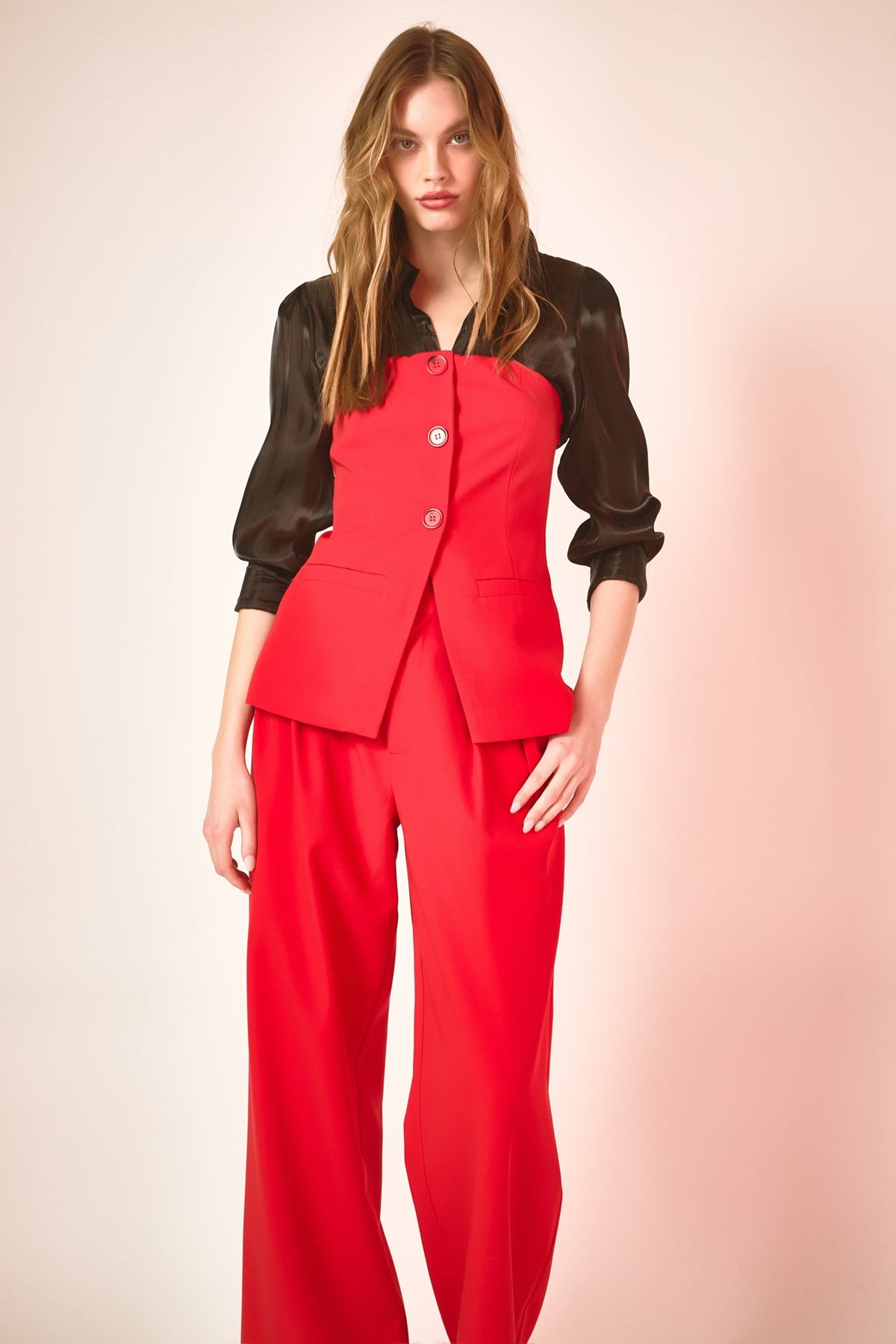 Endless Rose Exclusive | Mid Rise Pleated Wide leg Trousers
