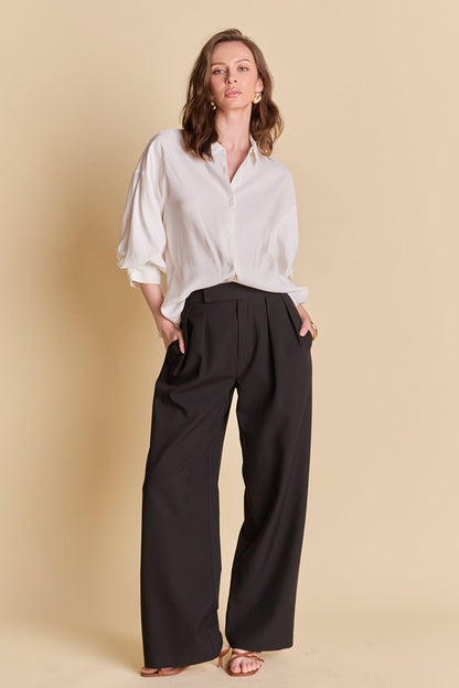 Endless Rose Exclusive | Mid Rise Pleated Wide leg Trousers