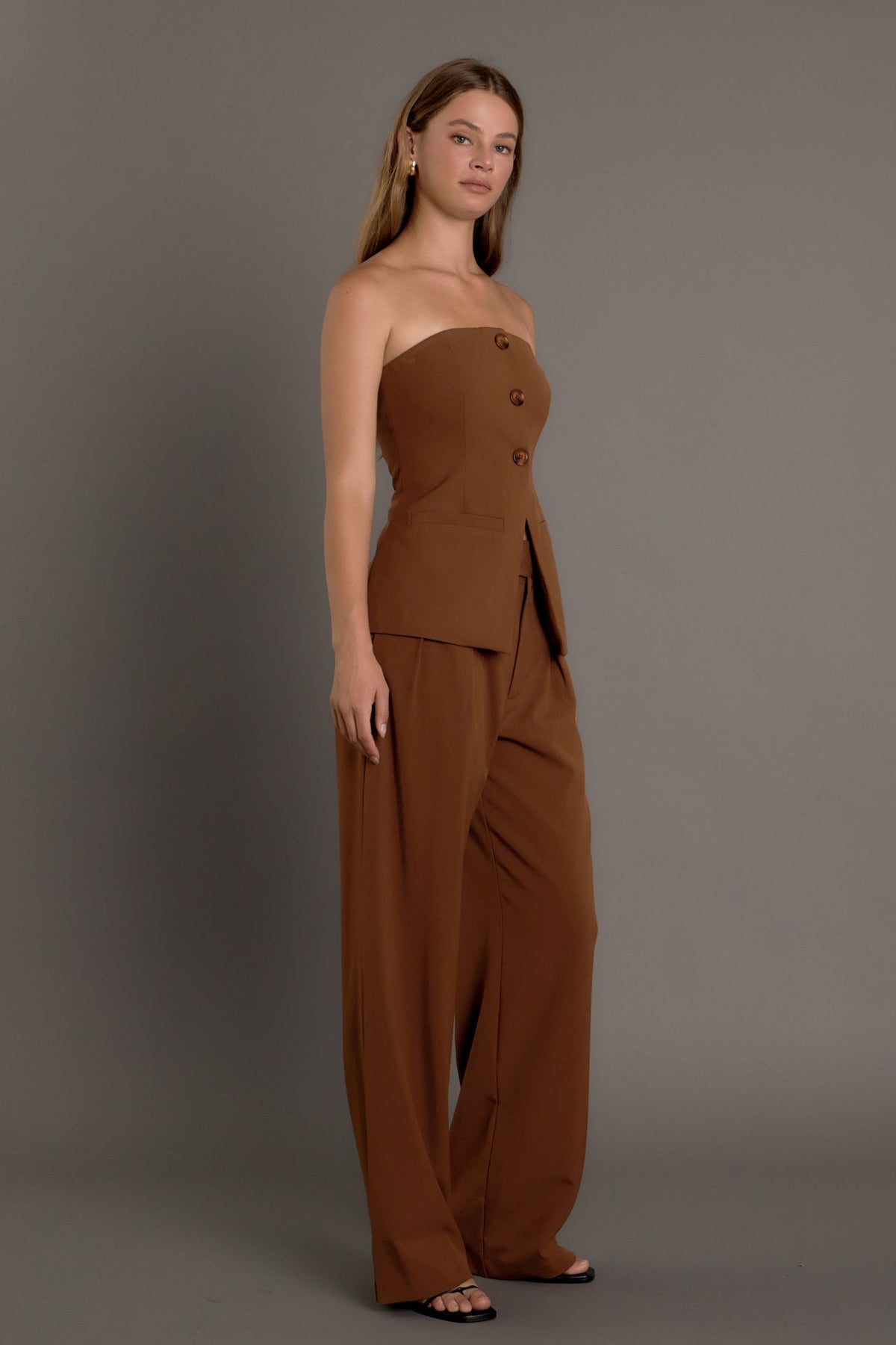Endless Rose Exclusive | Mid Rise Pleated Wide leg Trousers