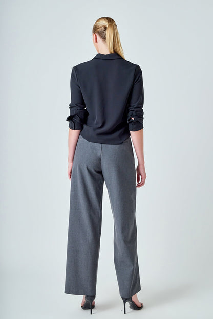 Endless Rose Exclusive | Mid Rise Pleated Wide leg Trousers