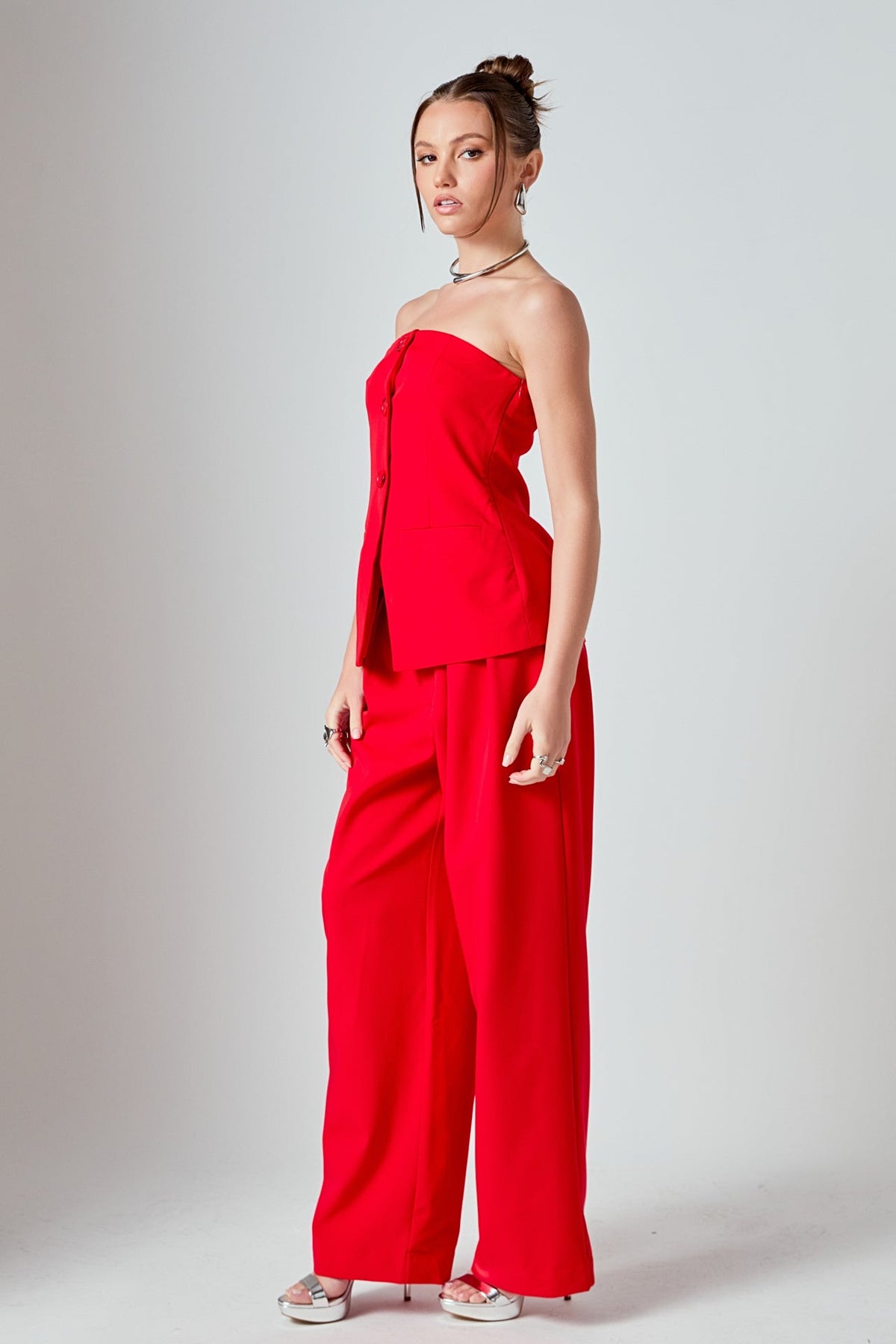 Endless Rose Exclusive | Mid Rise Pleated Wide leg Trousers