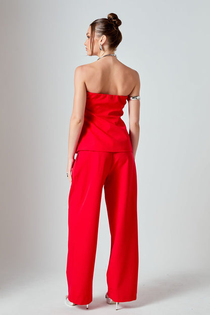 Endless Rose Exclusive | Mid Rise Pleated Wide leg Trousers