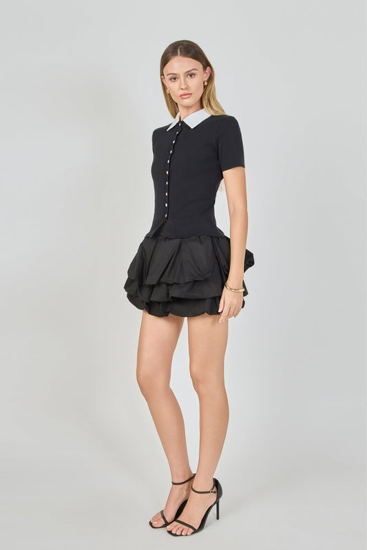 Endless Rose Value | Tiered Bubble Mini Skirt