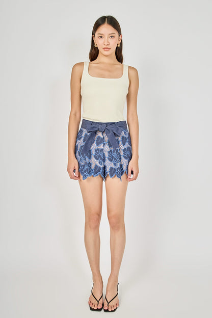 Endless Rose Featured | High Waisted Scalloped Hem Shorts