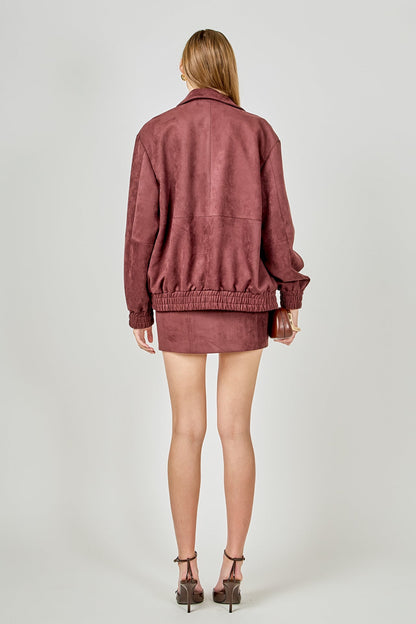 Endless Rose Trusted | Suede Work Jacket