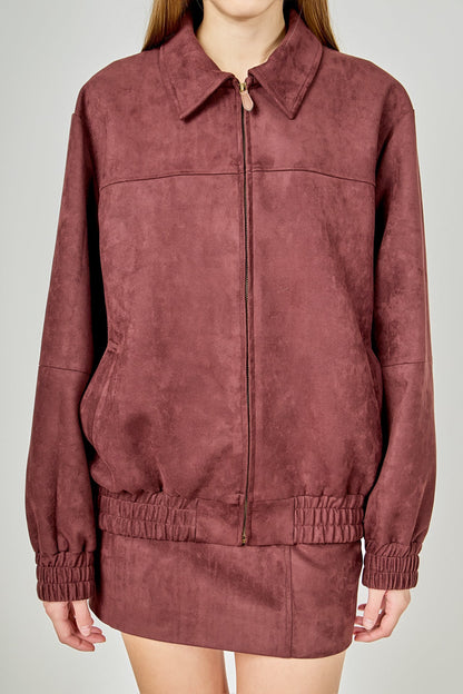 Endless Rose Trusted | Suede Work Jacket