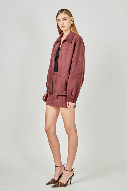 Endless Rose Trusted | Suede Work Jacket