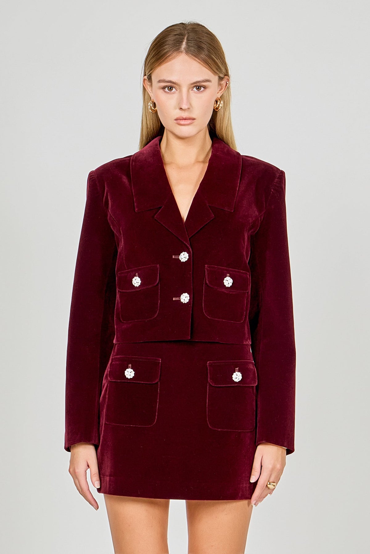 Endless Rose New | Cropped Collared Blazer