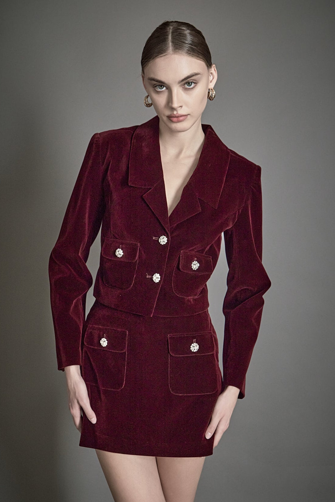 Endless Rose New | Cropped Collared Blazer