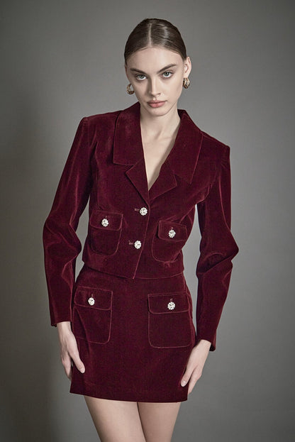 Endless Rose New | Cropped Collared Blazer