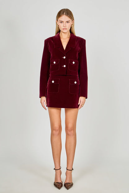 Endless Rose New | Cropped Collared Blazer