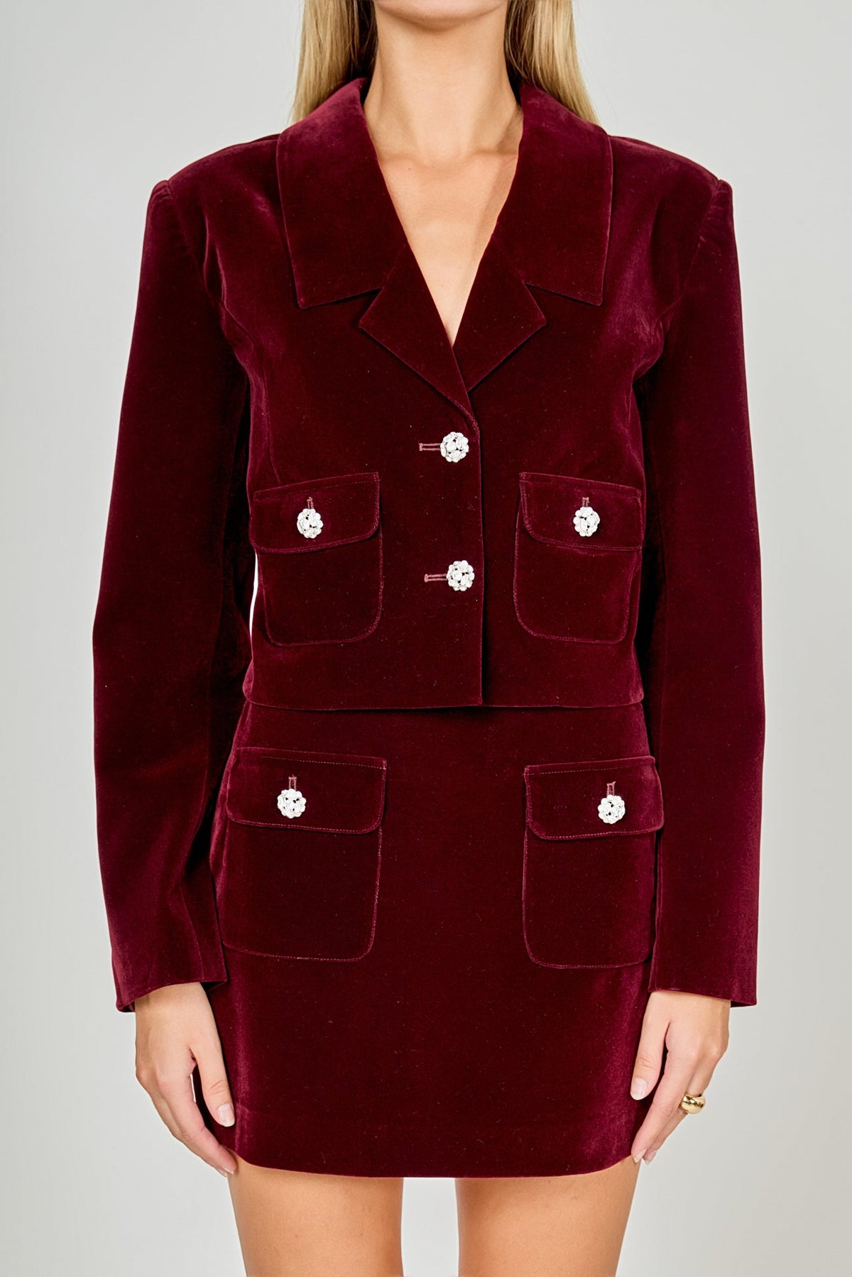 Endless Rose New | Cropped Collared Blazer